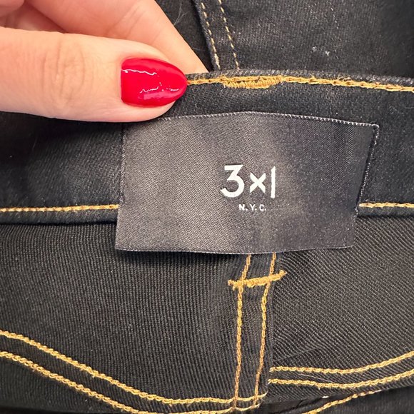 3x1 Kaya Split Jeans in Dark Blue Denim - Picture 6 of 7